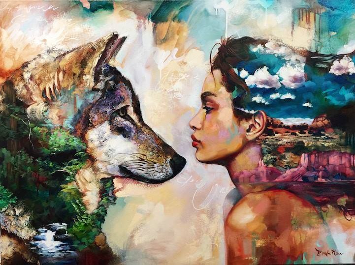 wolf-women-painting